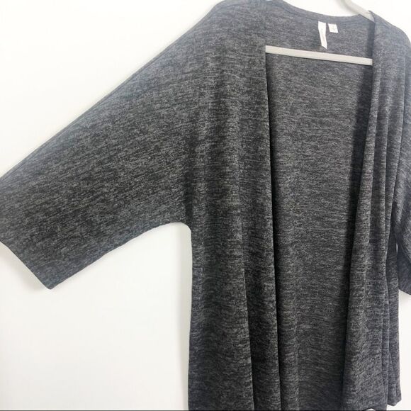 TACERA | Dark Gray Open Front Kimono Cardigan Sweater Women’s Size Large - Picture 3 of 7